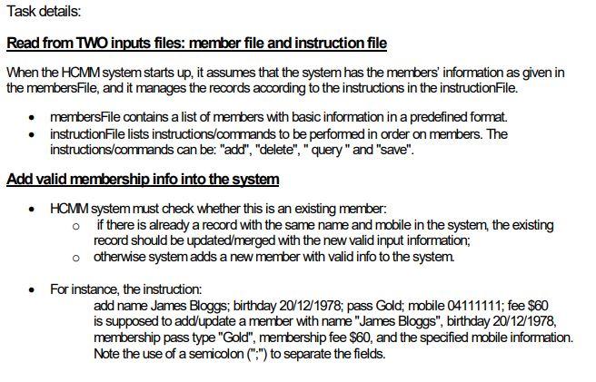 have attached screenshot of members.txt and instruction.txt file at the end :
