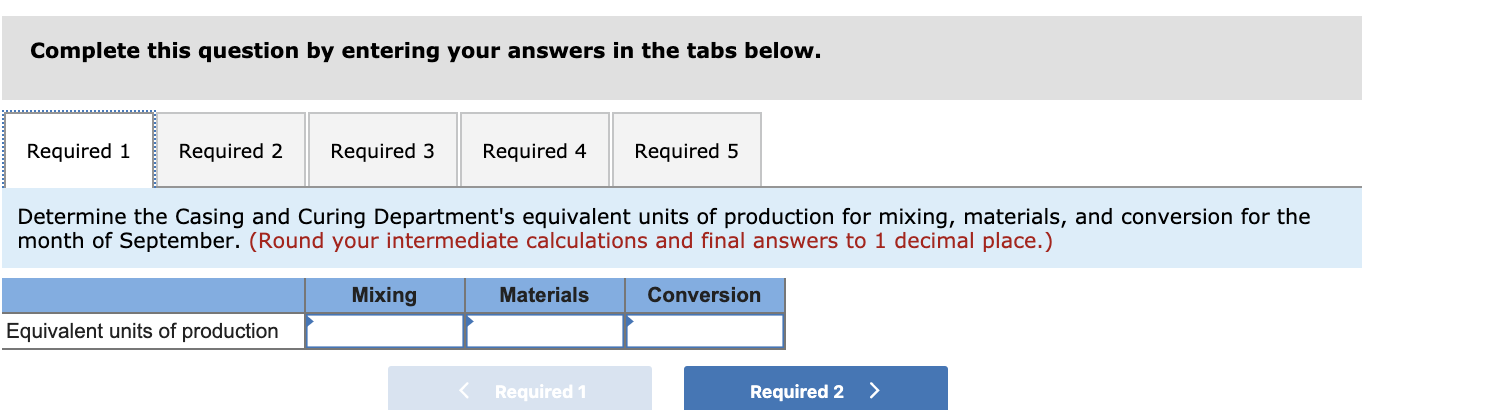 L04-4, LO4-5] Old Country Links, Inc., produces sausages in three production departments-Mixing,