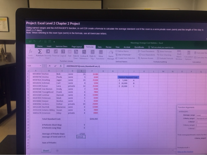 a nested IF function in cel F6 that calculates the standard cost