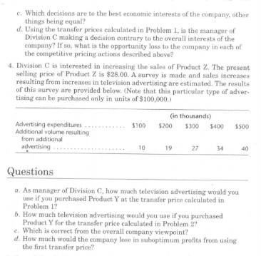 Division A of Lambda Company manufactures Product X, which is sold to
