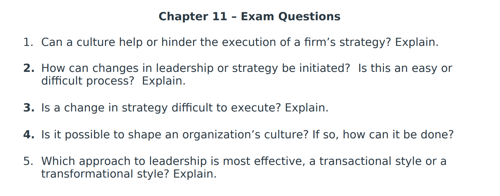 This is just a study guide, not an actual exam. Please answer