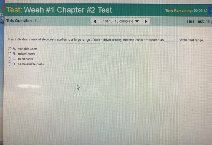 Question: 1 pt 6 of 18 (10 complete) This Test: 18 To