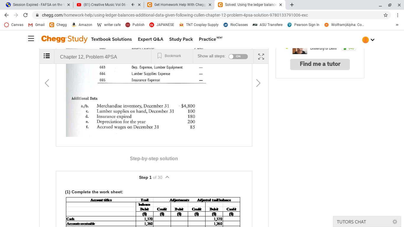 Chegg site finished it but did not format the information correctly for