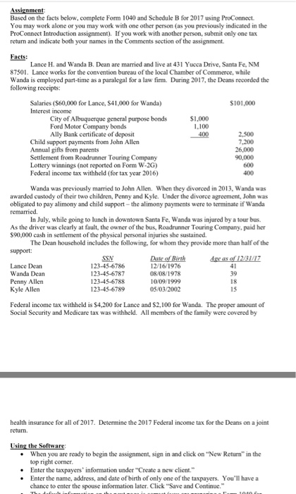  Using this information, create a tax return with a tax refund