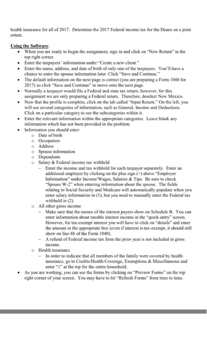 due number at the end. Based on the facts below, complete Form