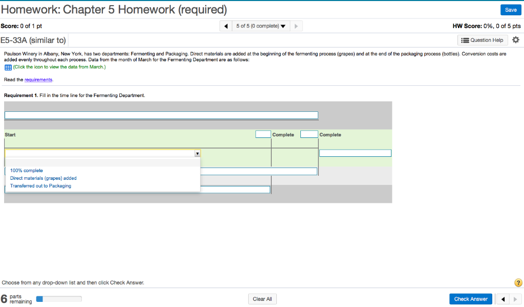 beginning of the fermenting process (grapes) and at the end of the