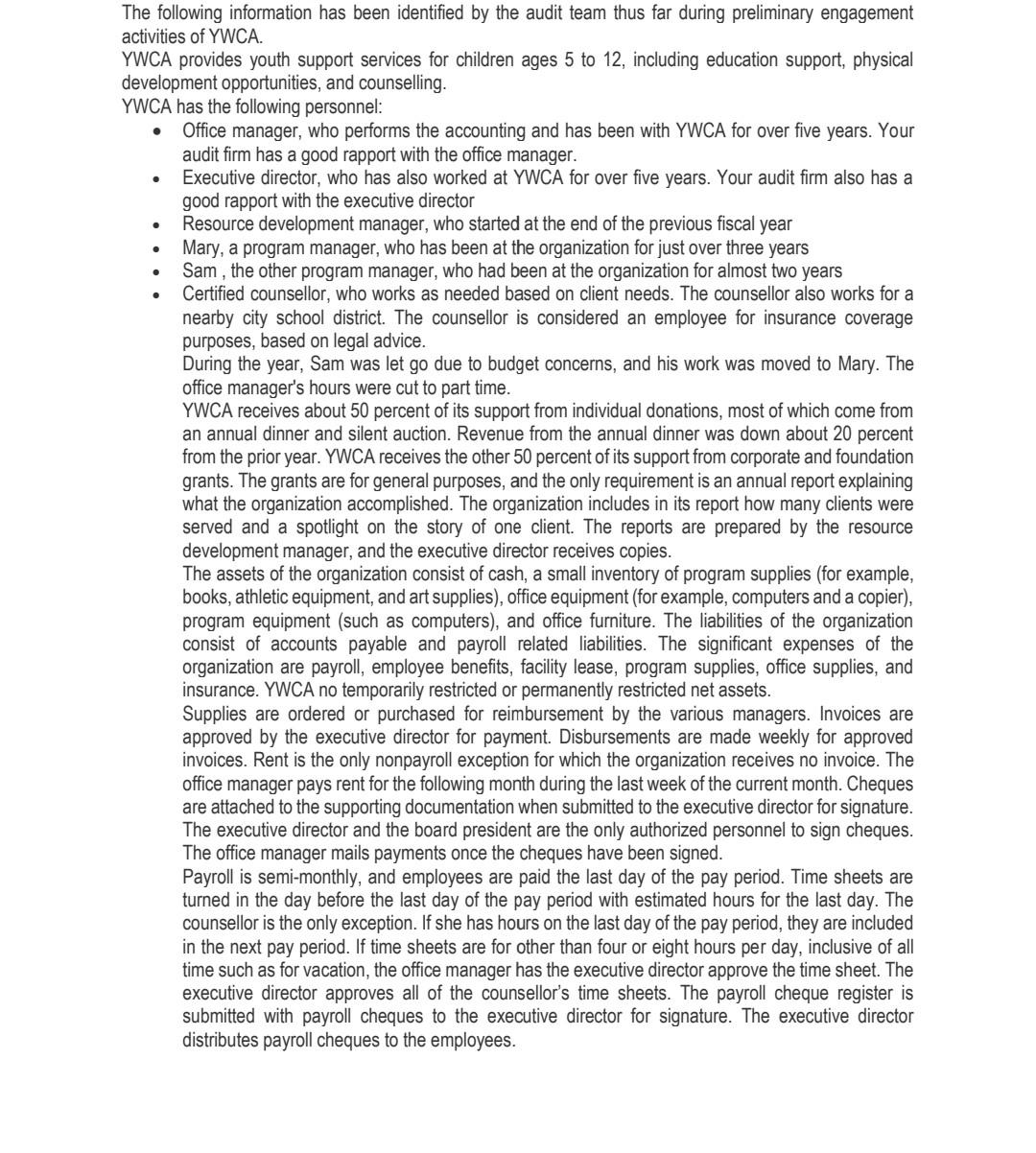 . . . . . The following information has been identified