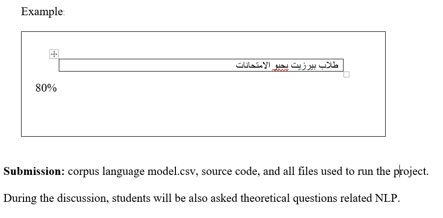an Arabic corpus of at least 100,000 words, but the more is