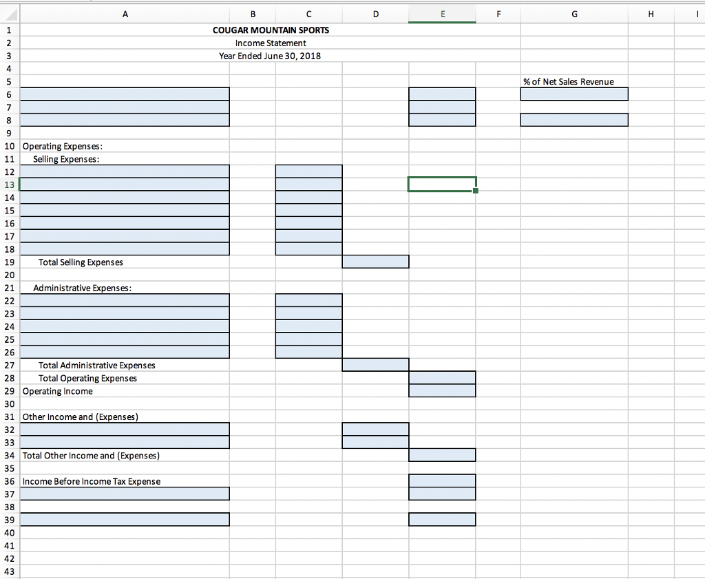 an adjusted trial balance for the fiscal year ended June 30, 2018.