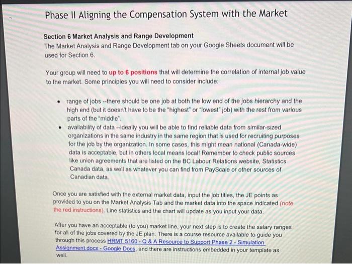 Total Rewards Phase II Aligning the Compensation System with the Market Section