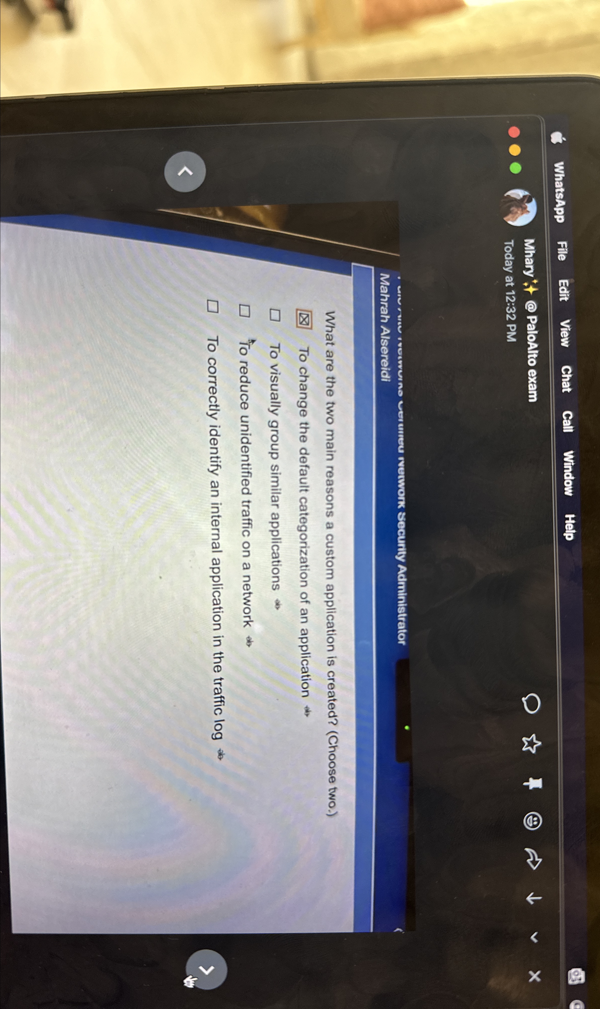  WhatsApp File Edit View Chat Call Window Help Mhary ?4+o @