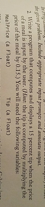  implement in C++ please en problem. Include appropriate input prompts and