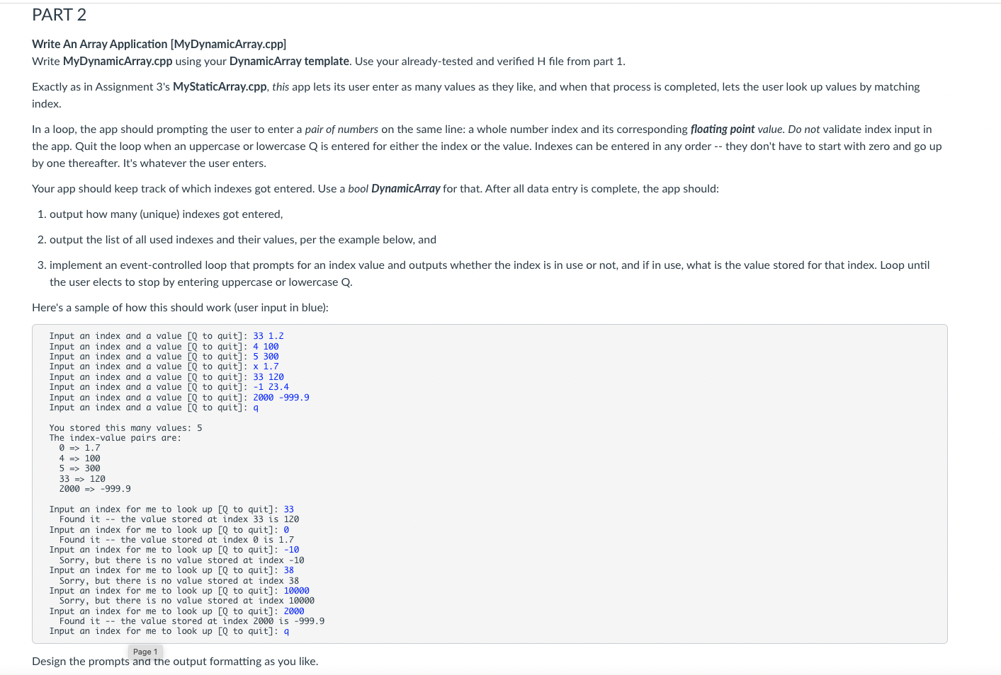 Write and test a data structures template. The resulting template can be