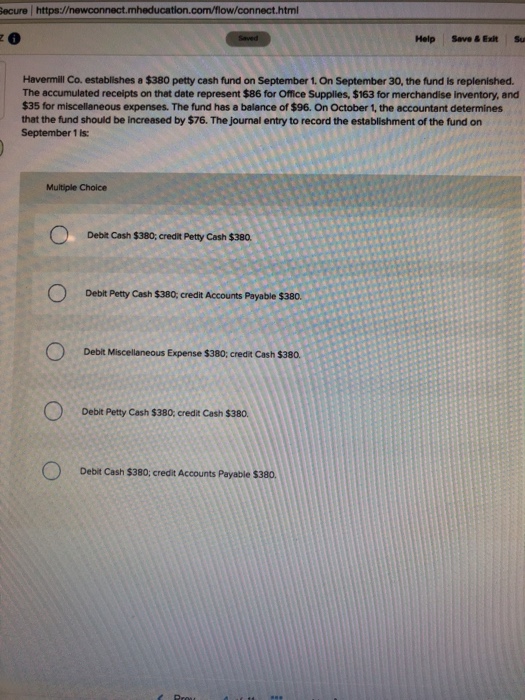  ecure https:/ ow/connect.htm Help Save& ExlitSu Havermill Co. establishes a $380