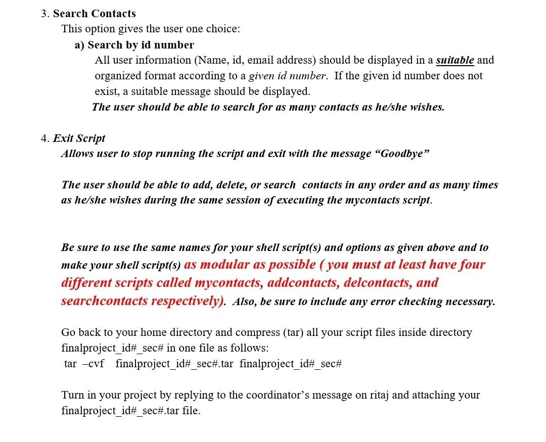 up directly Under your home directory, create a directory called 'finalproject_yourstudentidnumber_yoursection' (example