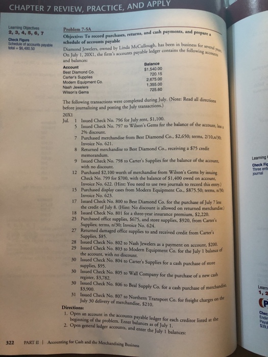  APPLY CHAPTER 7 REVIEW, PRACTICE, AND Learning Objectives 2, 3, 4,