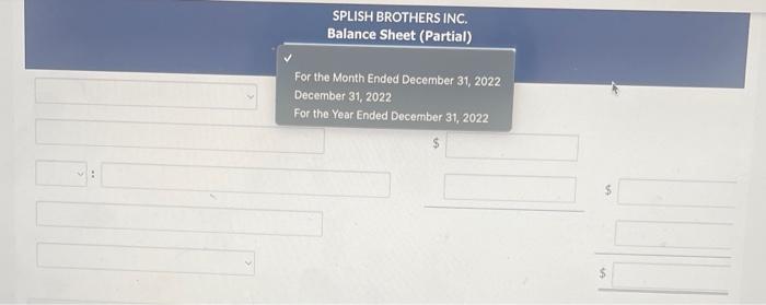 December 31,2022 Prepare the long-term liabilities section of the balance sheet for