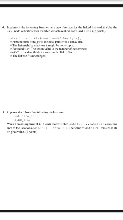 Please use c++ 4 Implement the following function as a new