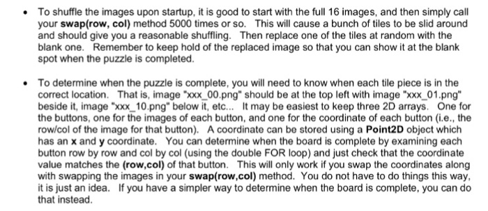 can be exchanged horizontally or vertically with a blank tile in order