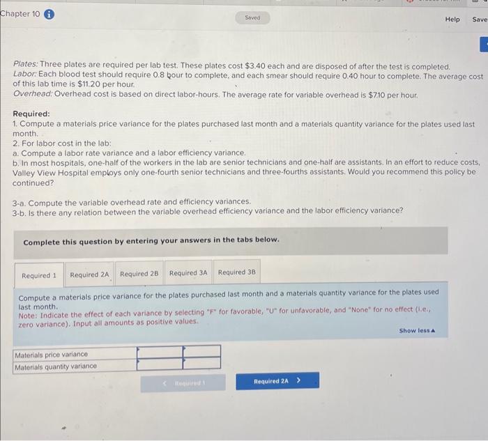labor-hours. The average rate for variable overhead is $7.10 per hour. Required: