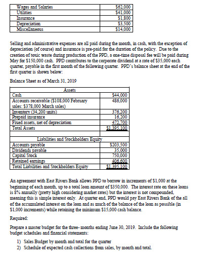 you have exceptional budgeting skills. Since you began your job last summer,