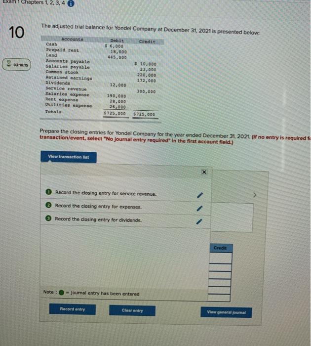 Exam 1 Chapters 1, 2, 3, 4 0 The adjusted trial