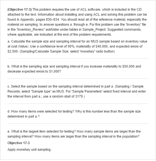  This problem requires the use of ACL software, which is included