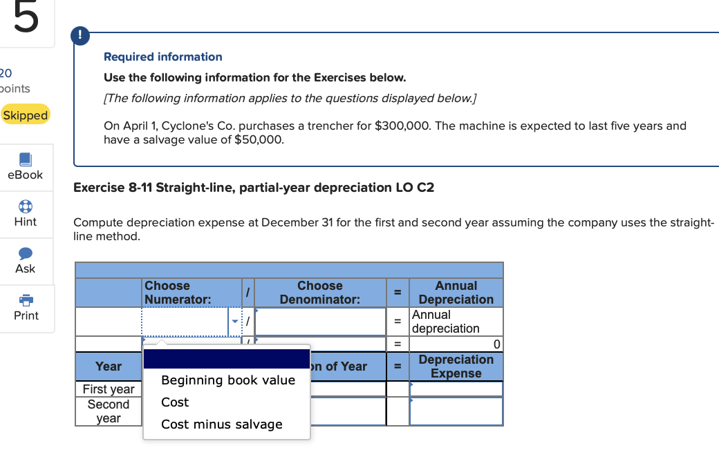 pays $336,960 for real estate with land, land improvements, and a building.