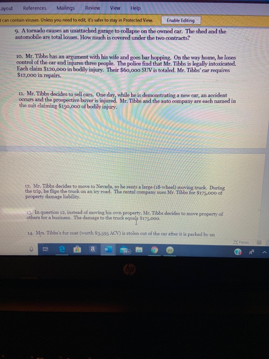 to stay in Protected View Enable Editing PROBLEM THE FINCH FAMILY HOMEOWNERS