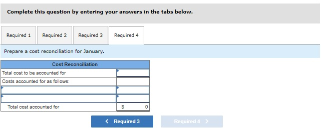 the next department. The cost of beginning work in process inventory and