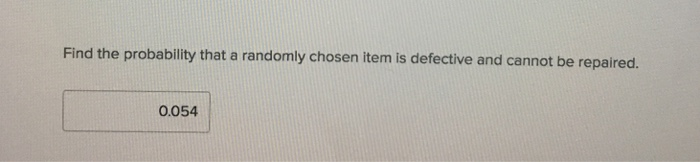 a certain process, 15% are defective. Of the defective items, 64% can