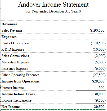 Please use analysis sheet to track transactions. Also create an income statement