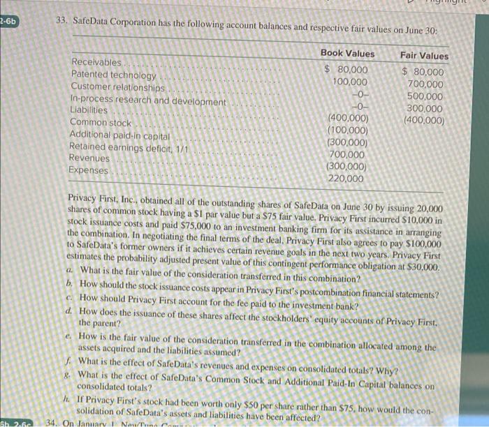 please do not copy paste please answer a to h 2-6b 33.