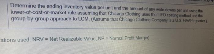 group-by-group approach to LCM. (Assume that Chicago Clo i Data Table Normal