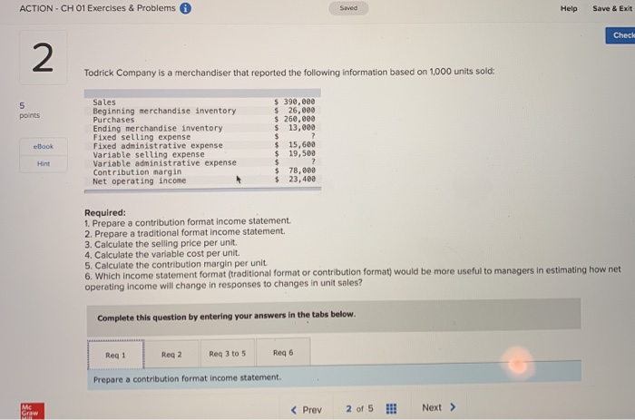 ACTION - CH 01 Exercises & Problems Saved Help Save &