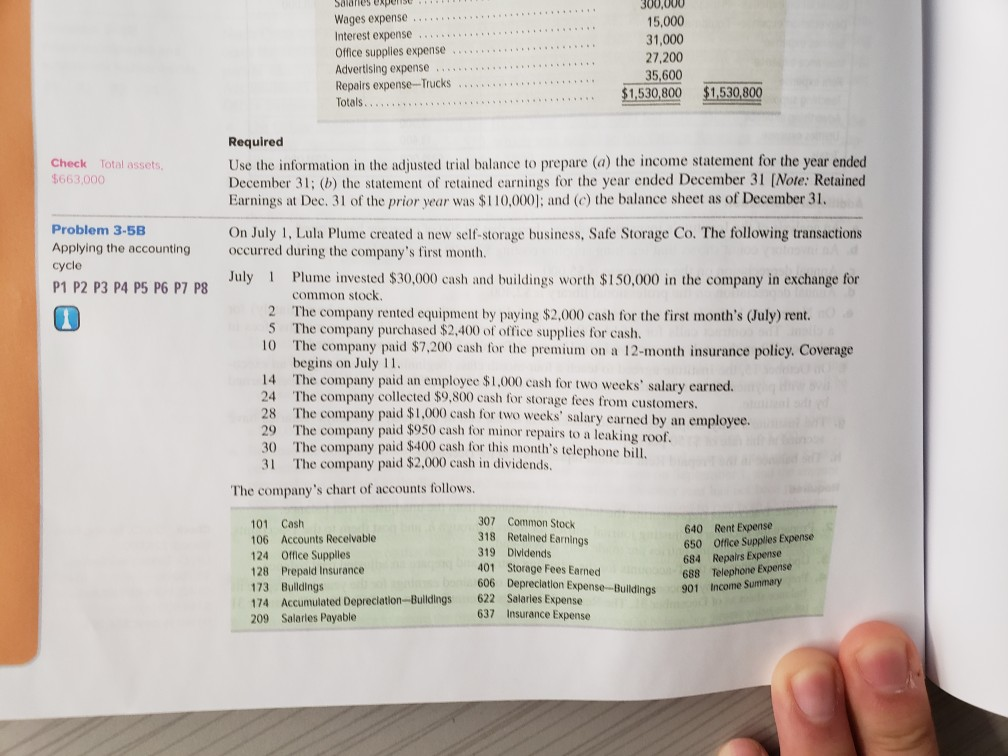 Problem 3-5B Salanes UADUITS .... Wages expense ... Interest expense ...