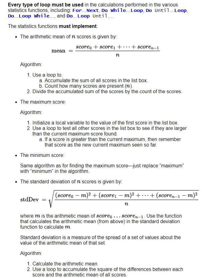 the application requirements. Any help would be greatly appreciated! Thanks lest Score