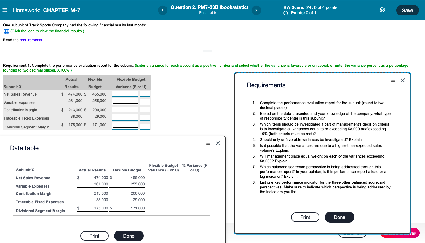 Please read the requirements and do those too! = Homework: CHAPTER M-7