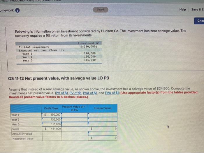  mecliuLLUI.LUWLULIT amework Saved Help Save & E Ches Following is information