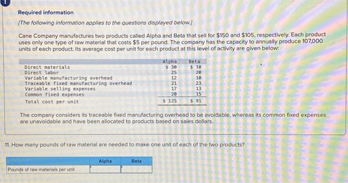  pls help!! will upvote if correct!! Required information [The following information