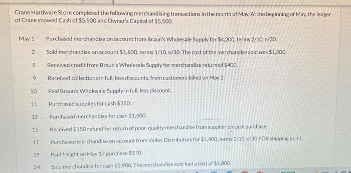  Journalize the transactions using a perpetual inventory system with date, account