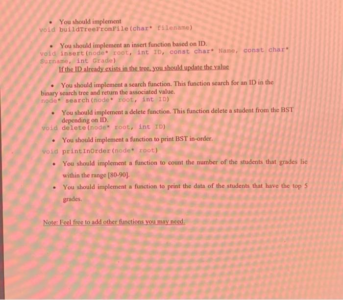 implement the function that pring the data of students have top5 grades