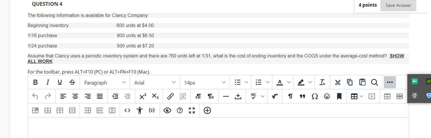 COGS for the following data using a perpetual inventory system and the