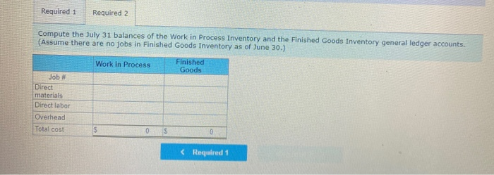  just need part 2 thanks! Required 1 Required 2 Compute the