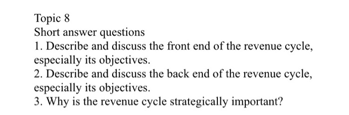 benefit to the Accountants and organisation as a whole? Topic 6 1.