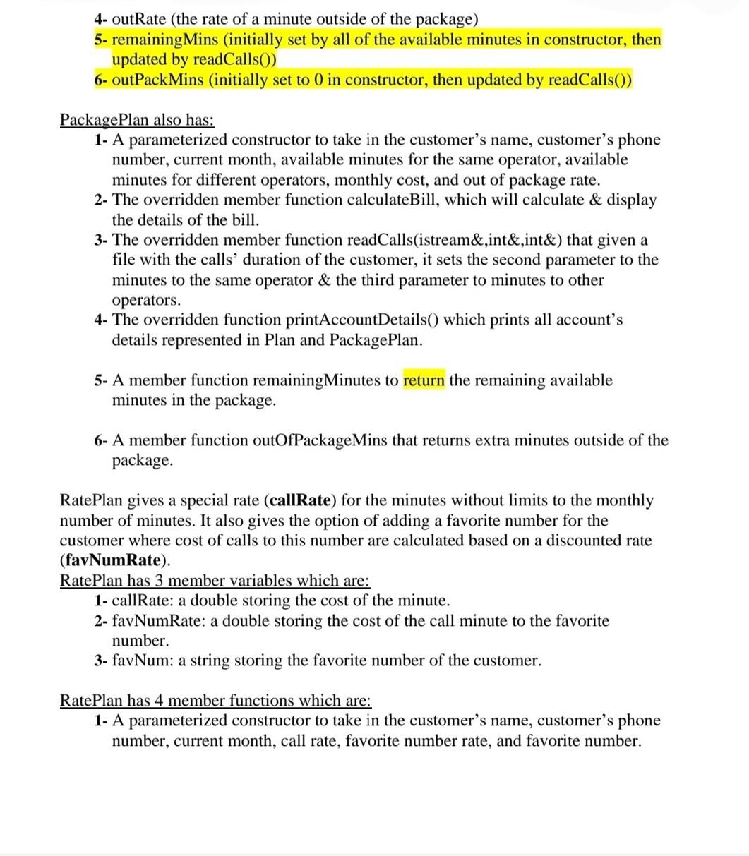 manage the bills of different call plans. You will have a base