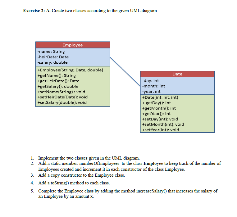 Please need help asap with this one Exercise 2: A. Create