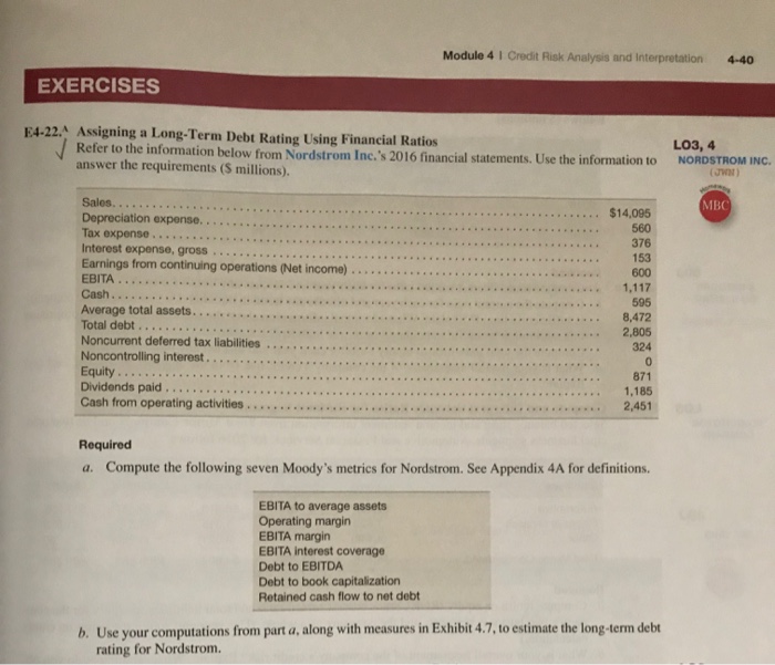  Answer A and B to E4-22. Exhibit 4.7 Module 4 1