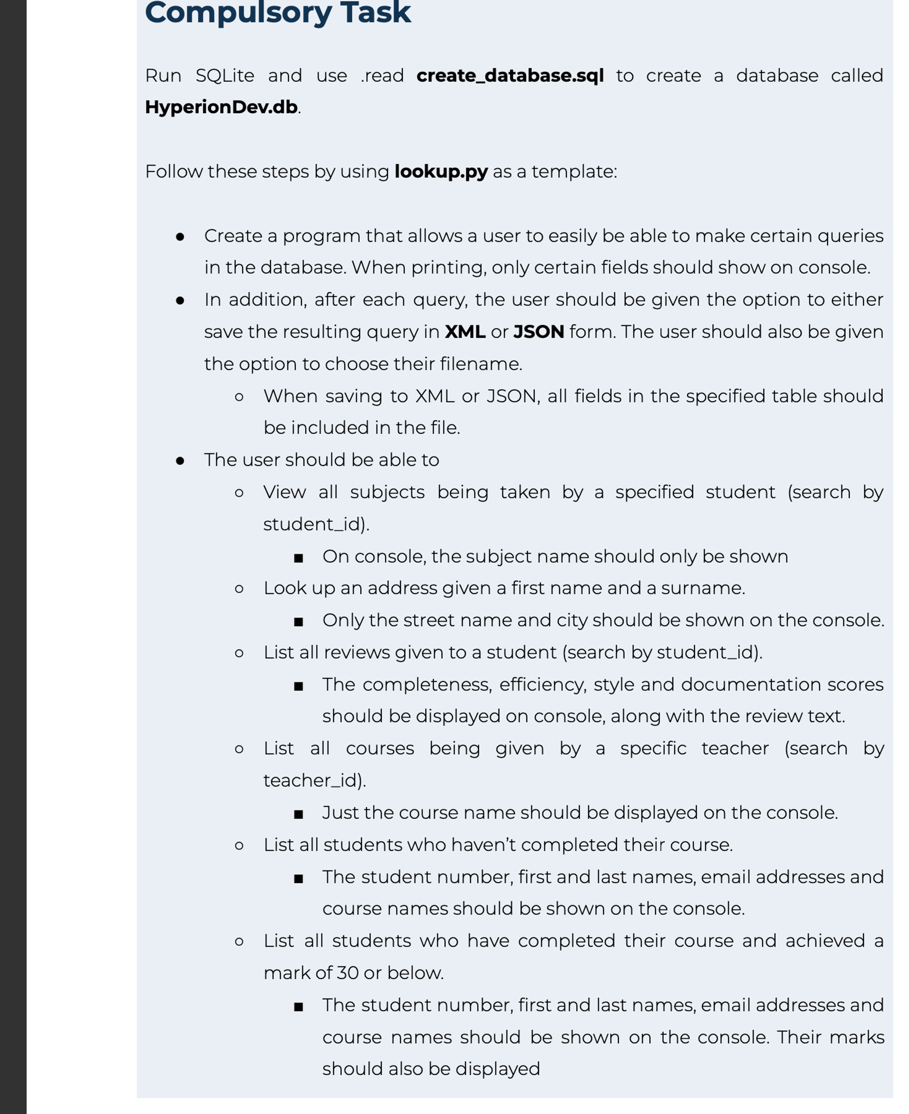  HyperionDev strives to provide internationally-excellent course content that helps achieve your