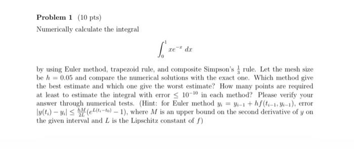Numerical Analysis.Using python, can you show how to solve this problem step